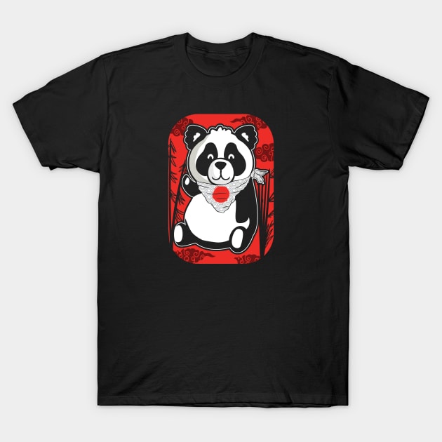 Cute Kawaii Panda Bear Japanese Anime Animals T-Shirt by stockwell315designs